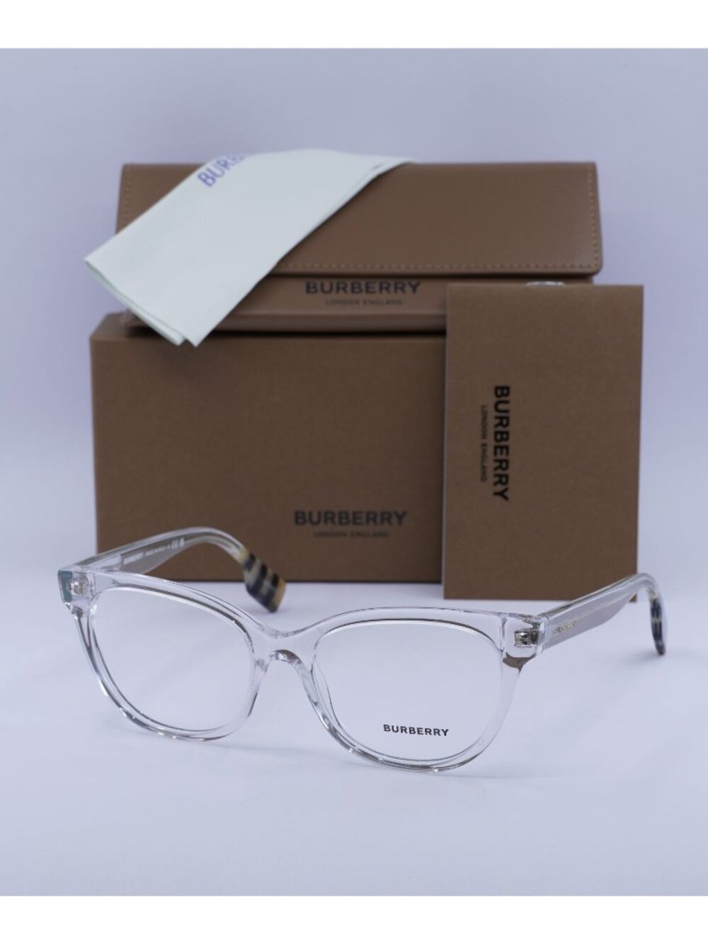 Burberry BE2375 3024 Cat Eye Eyeglasses 53mm - Transparent